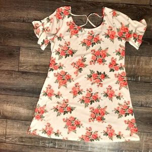 Like new women's midi floral stretch dress large
